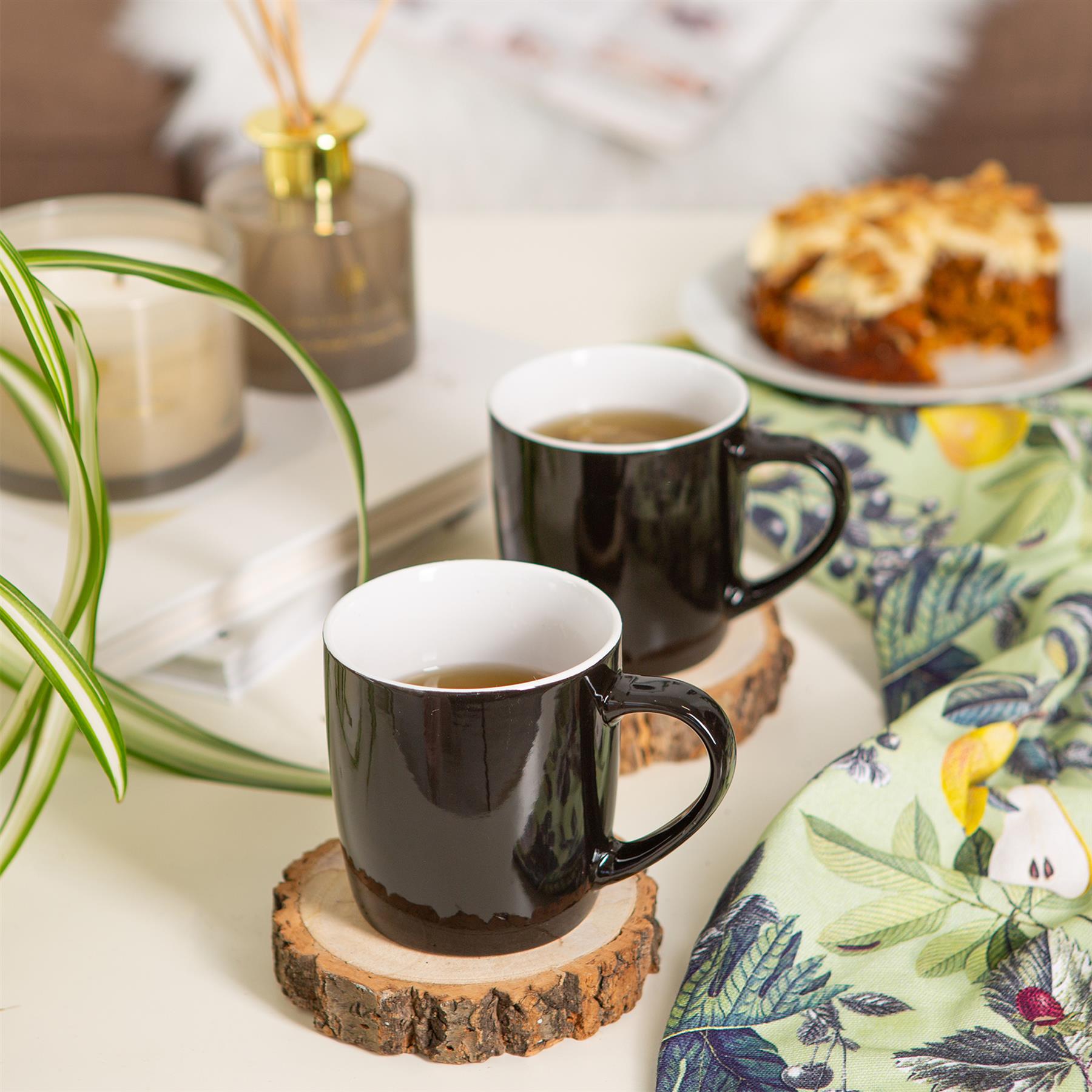 350ml Coloured Coffee Mugs - Pack of 4