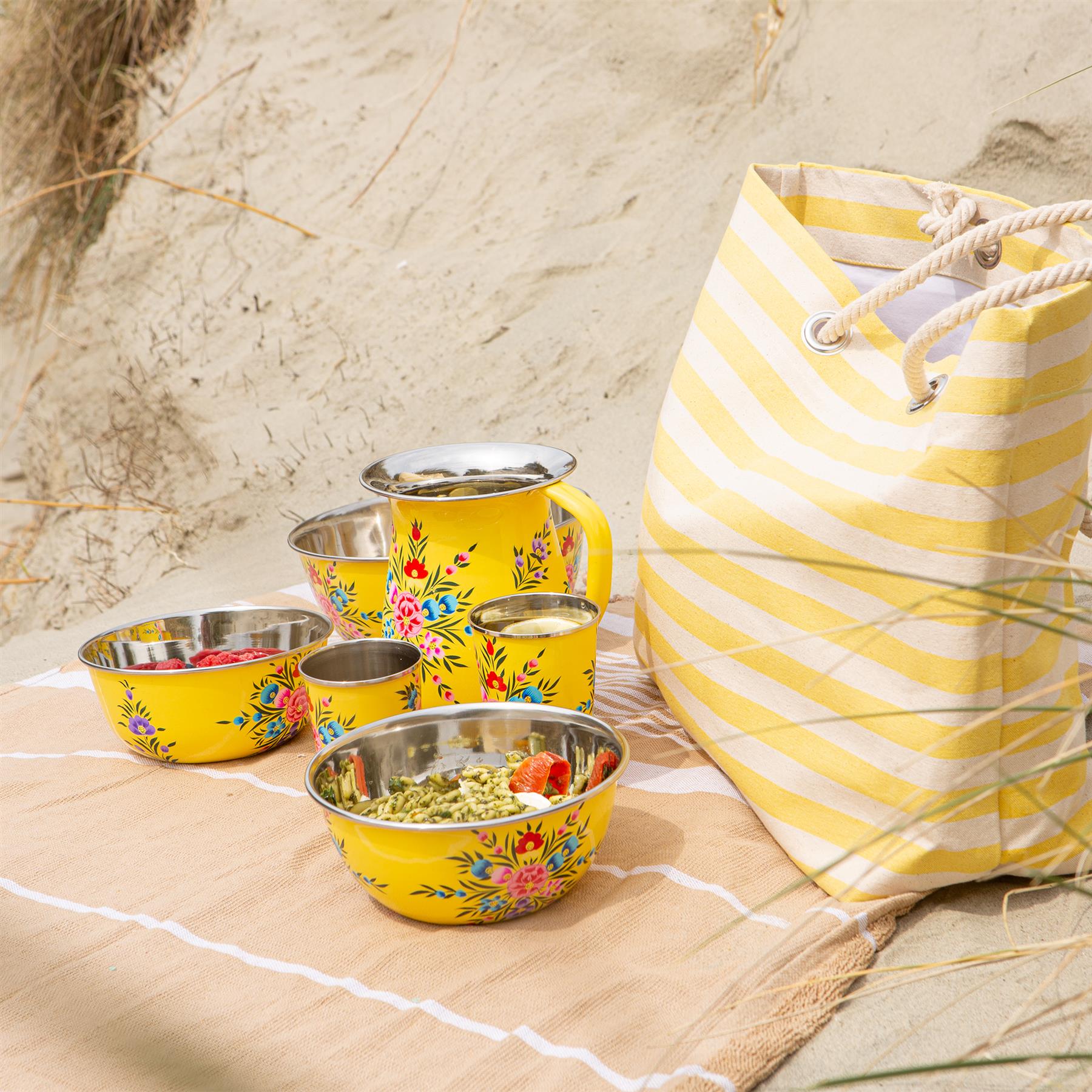 Pansy Hand-Painted Picnic Cereal Bowls - 16.5cm - Pack of Six