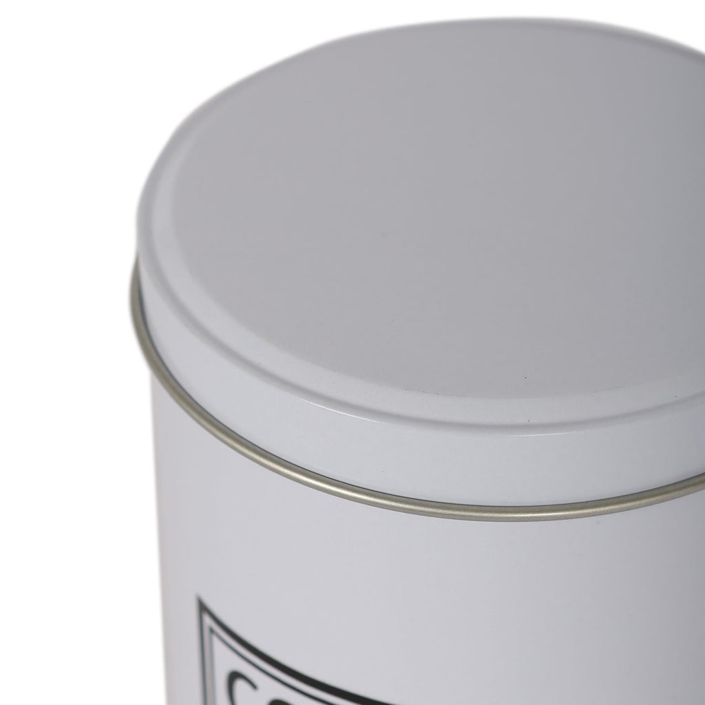 3pc Round Metal Tea Coffee Sugar Canister Set