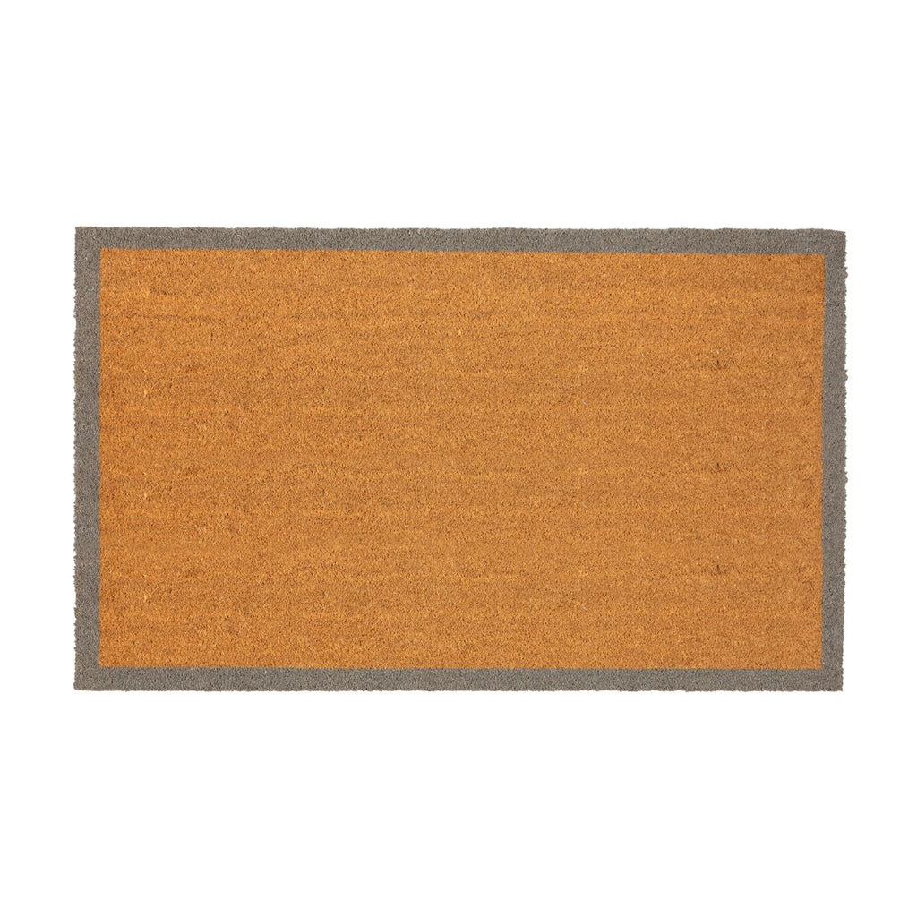 Coir Door Mat - 75cm x 45cm - Grey Border