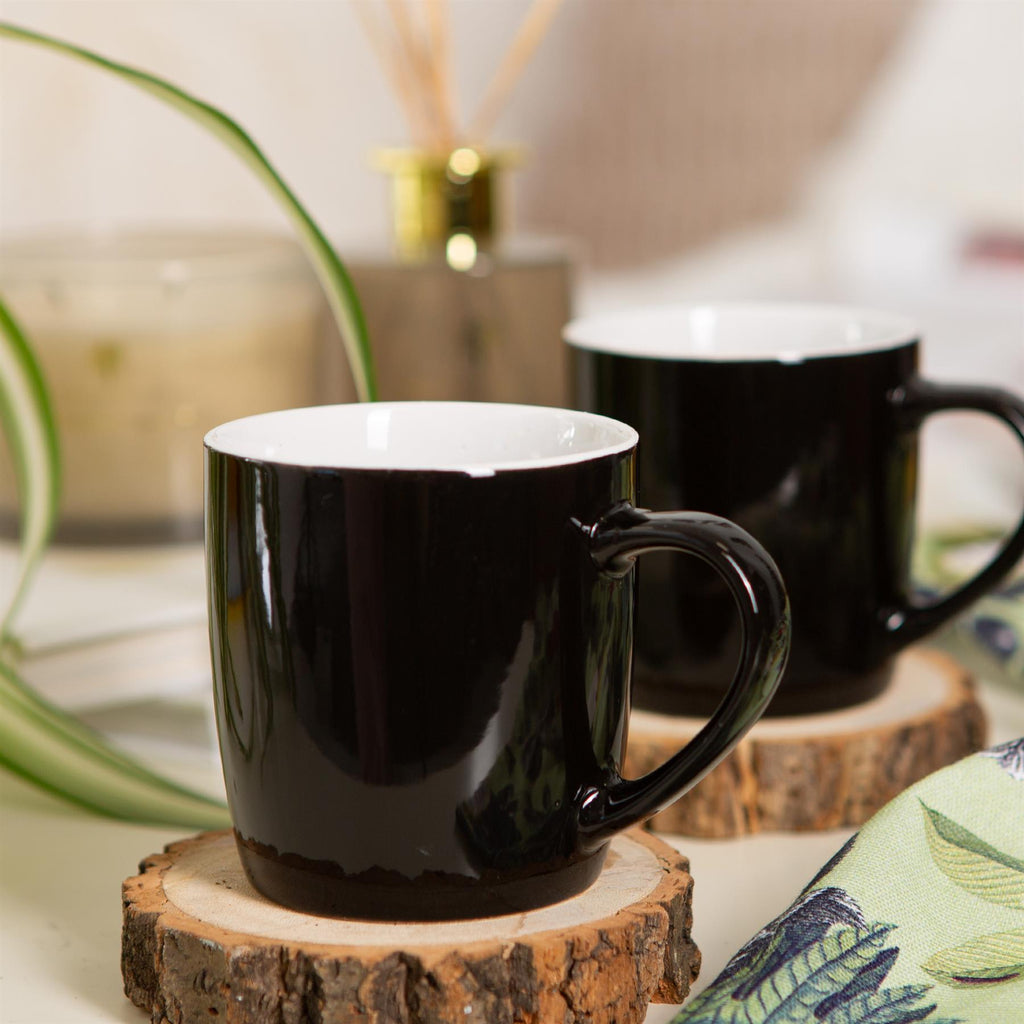 350ml Coloured Coffee Mugs - Pack of 4