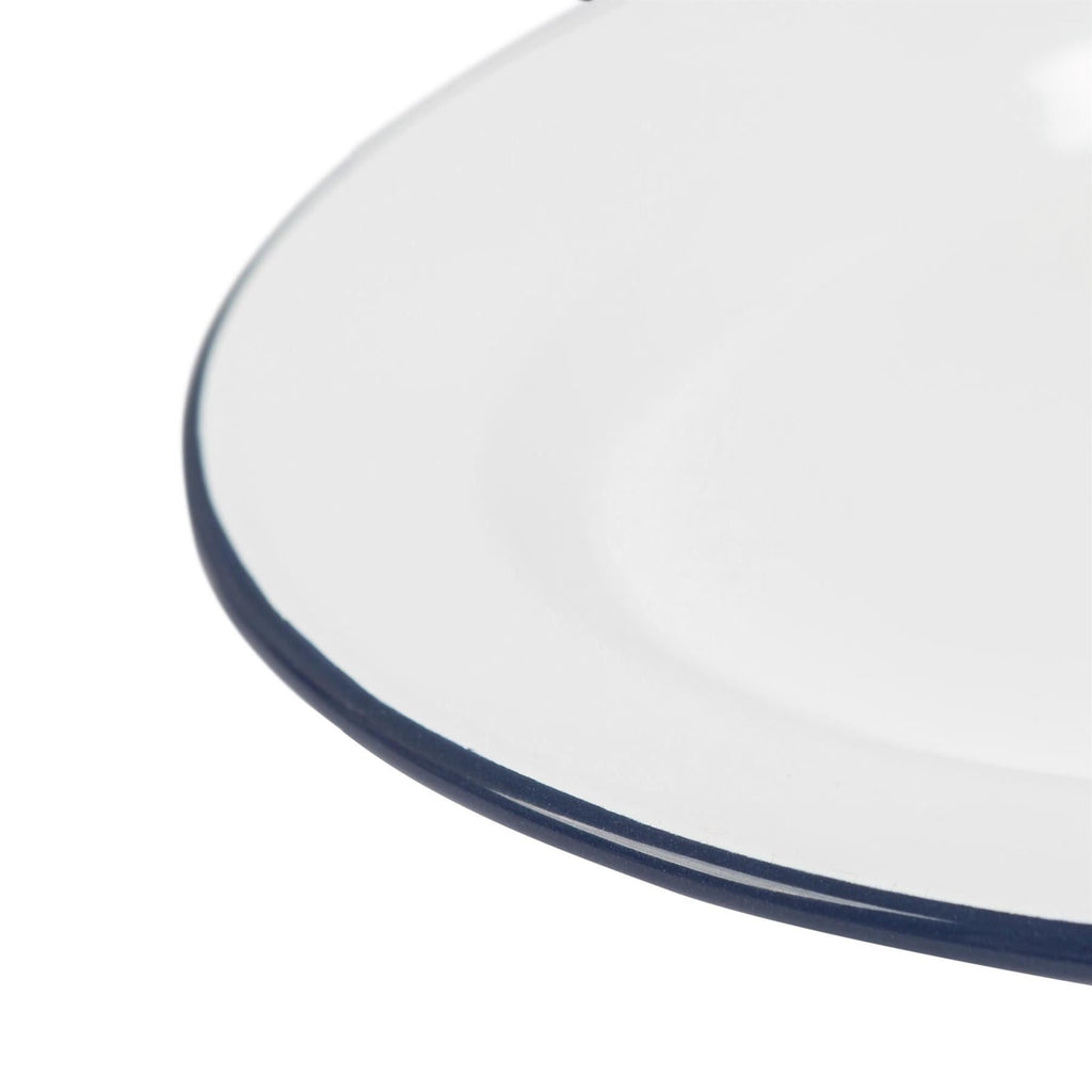 White Enamel Serving Platter - 30.5cm x 22.5cm
