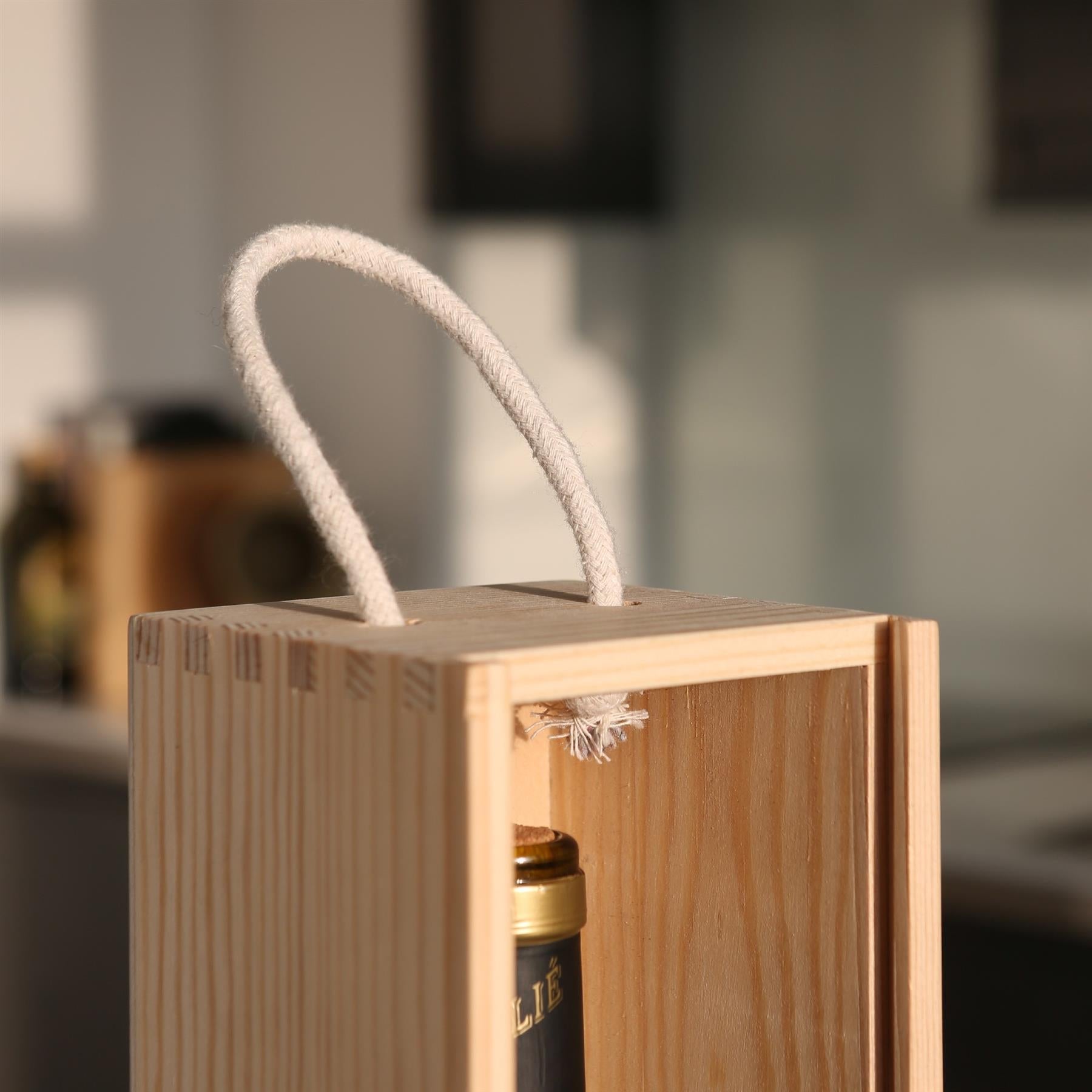 Single Bottle Wooden Wine Box