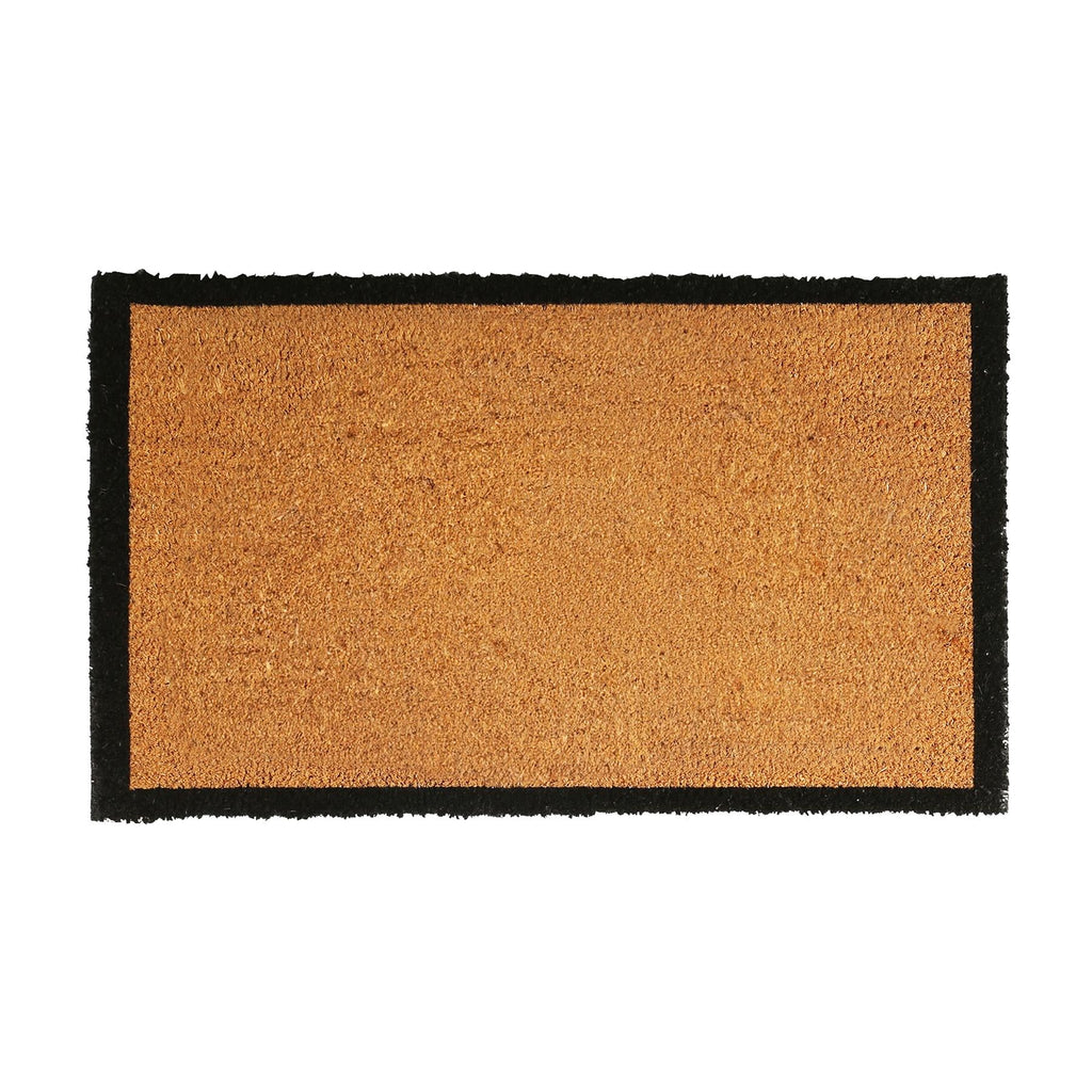Coir Door Mat - 75cm x 45cm - Black Border