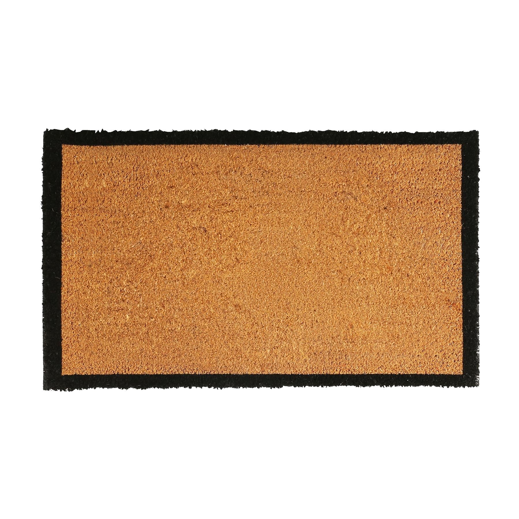 Coir Door Mat - 75cm x 45cm - Black Border