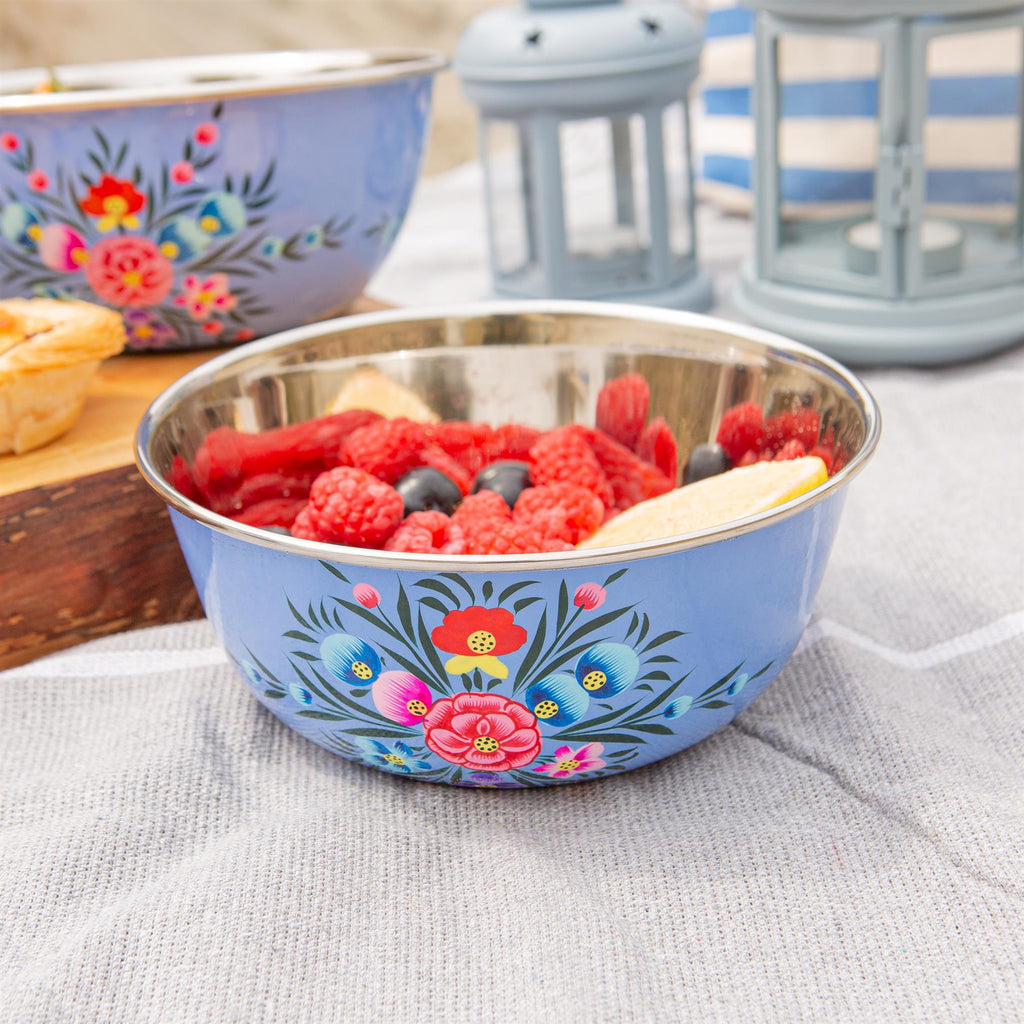 Pansy Hand-Painted Picnic Cereal Bowls - 16.5cm - Pack of Six