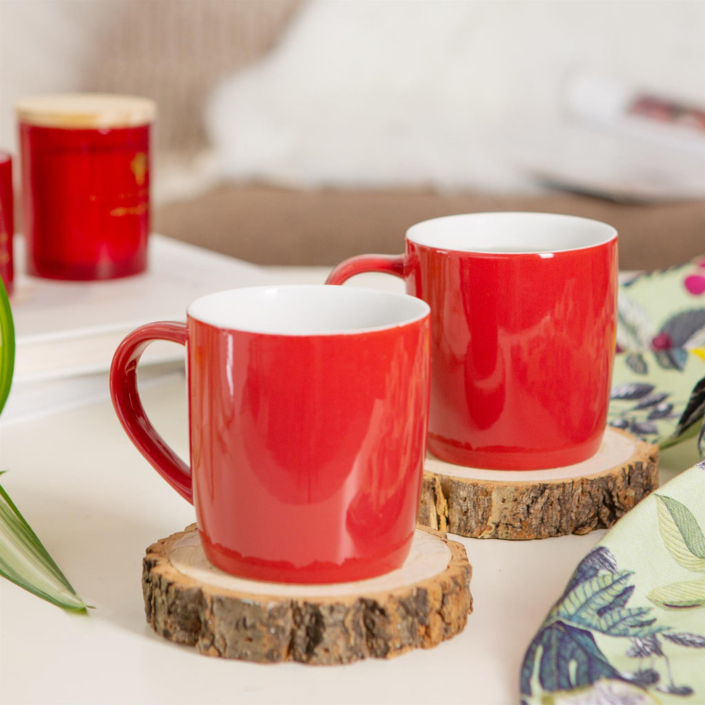 350ml Coloured Coffee Mugs - Pack of 2