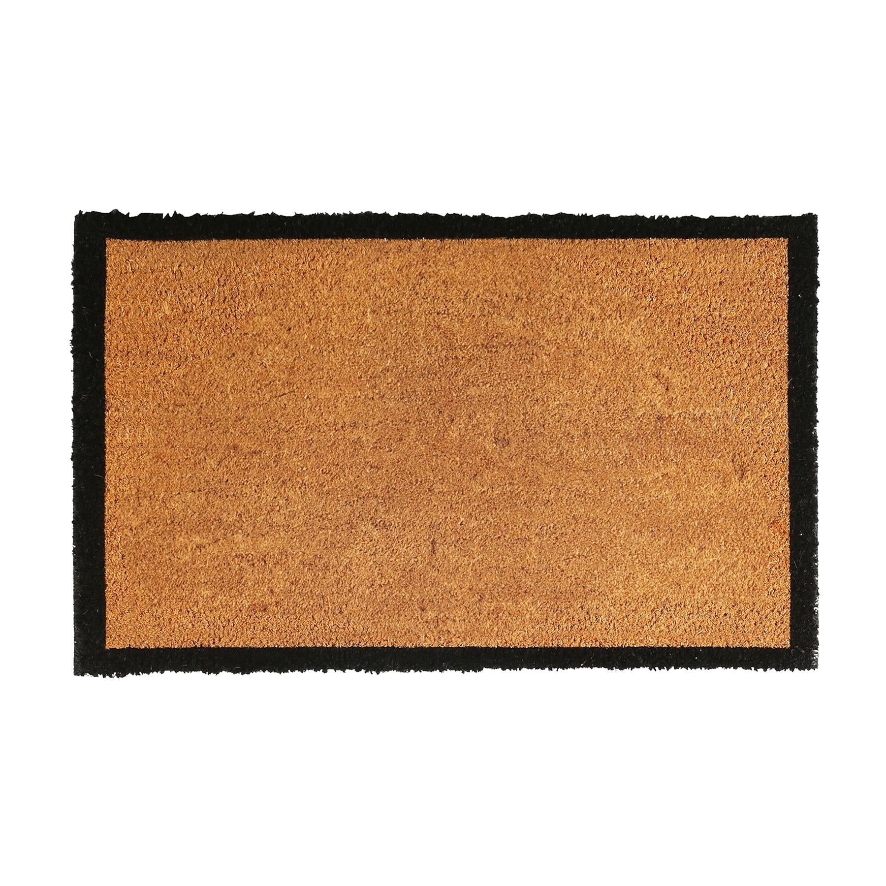 Coir Door Mat - 120cm x 75cm - Black Border