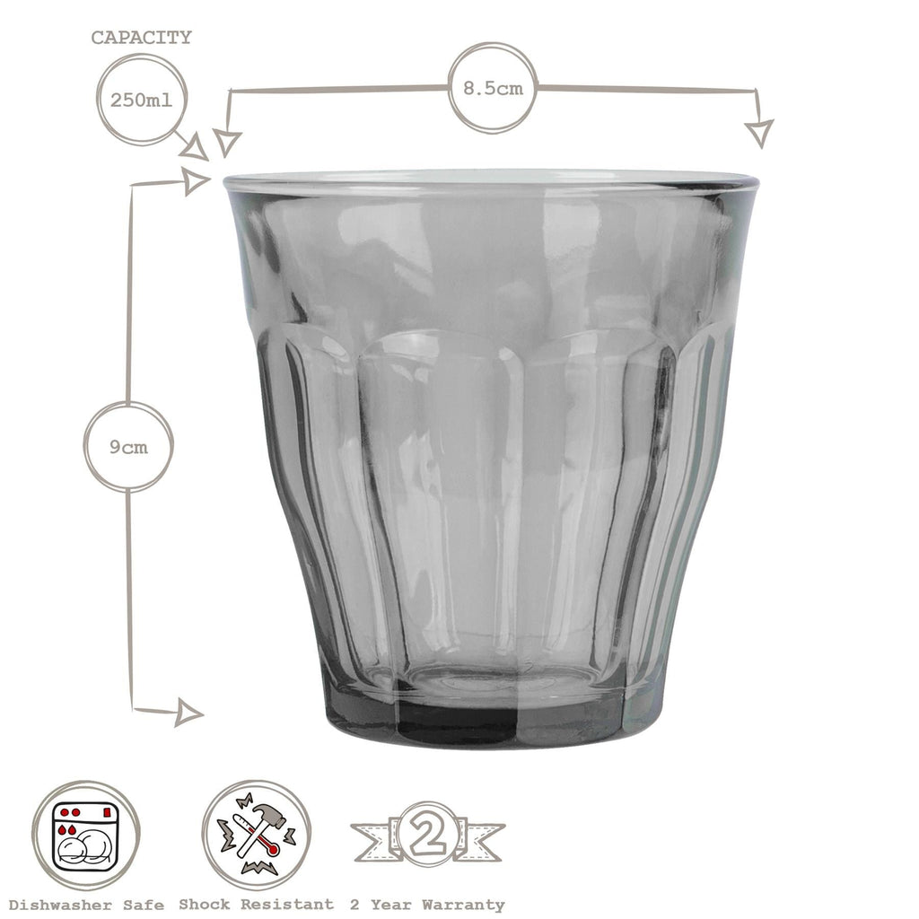 250ml Picardie Glass Tumblers - Pack of Four