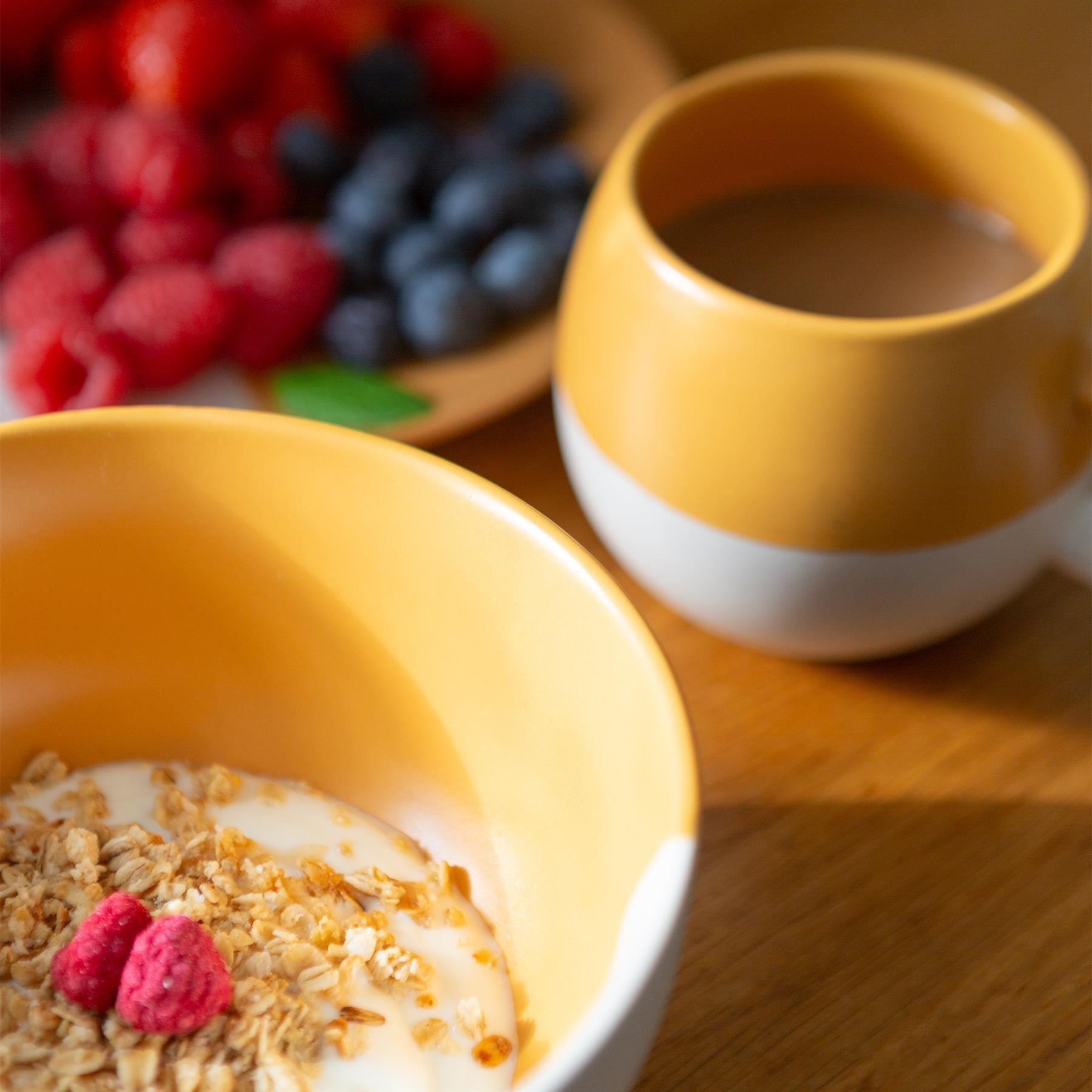 340ml Colour Block Sphere Stoneware Mug - Navy