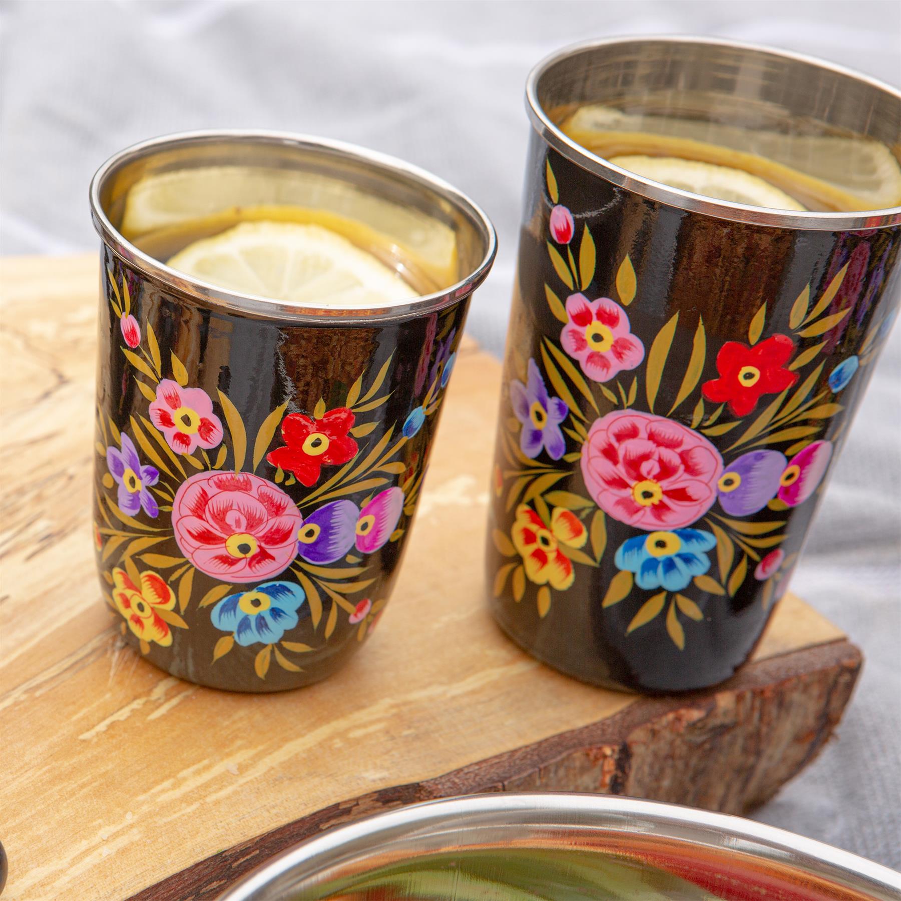 Pansy 400ml Hand-Painted Picnic Cup