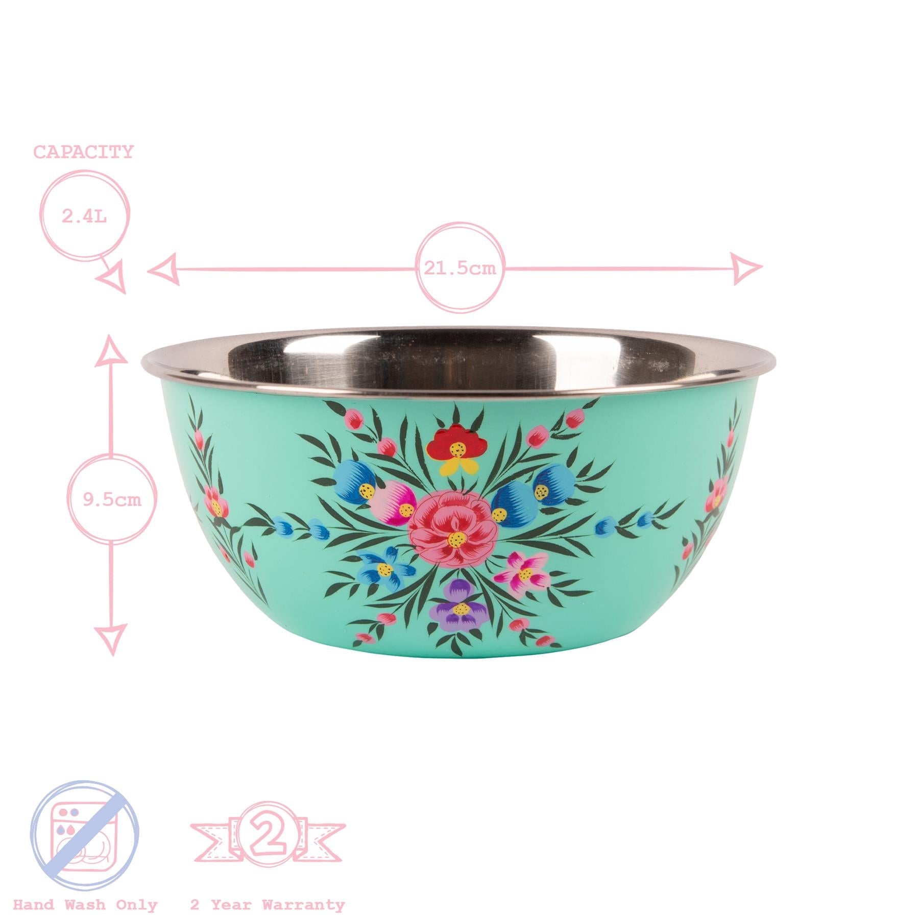 Pansy Hand-Painted Picnic Bowl Set - 3 Sizes