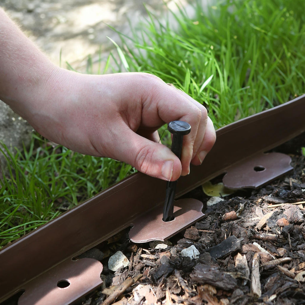 Flexible Plastic Lawn & Path Edging - 10m x 4cm