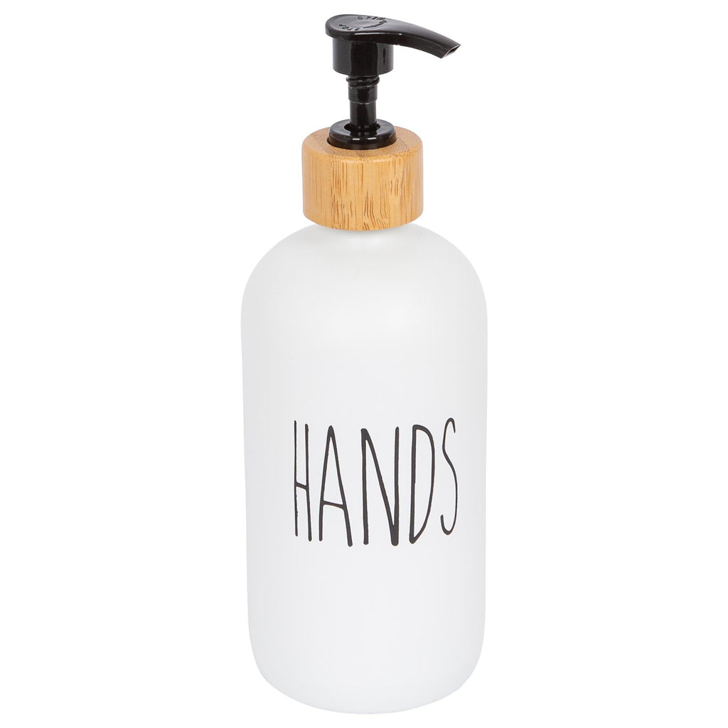 Glass Hand Soap Dispenser - 500ml - White