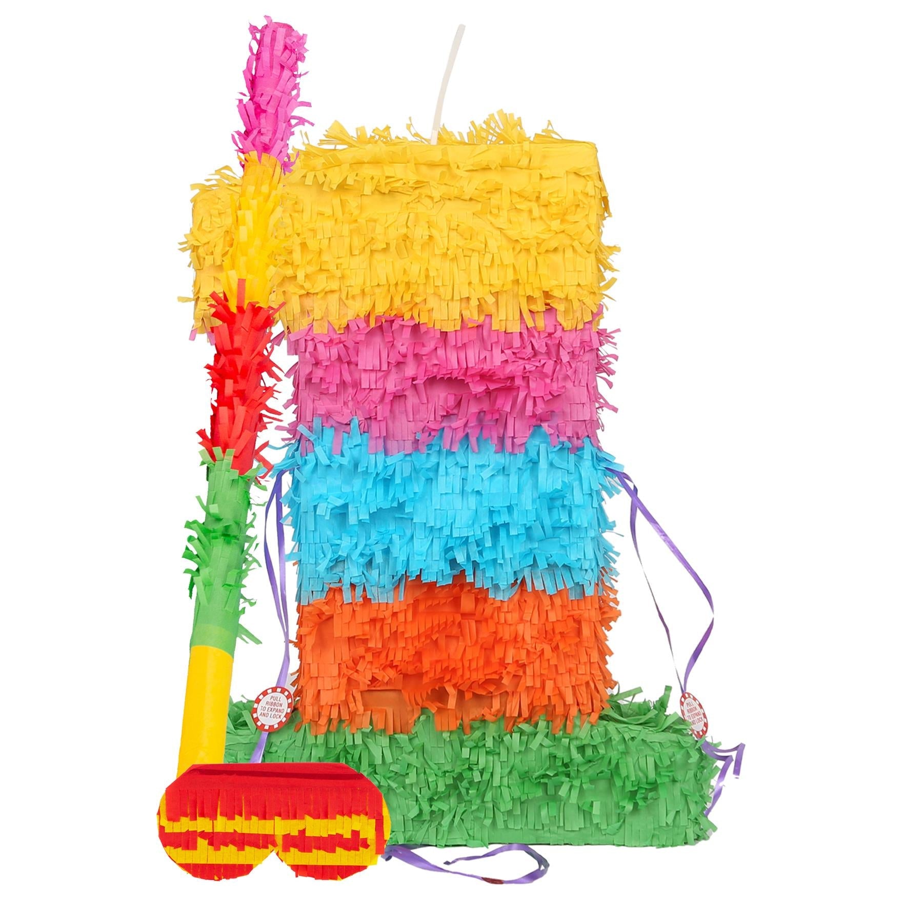 Number 1 Pop-Out Pinata with Stick & Blindfold - Multi Stick