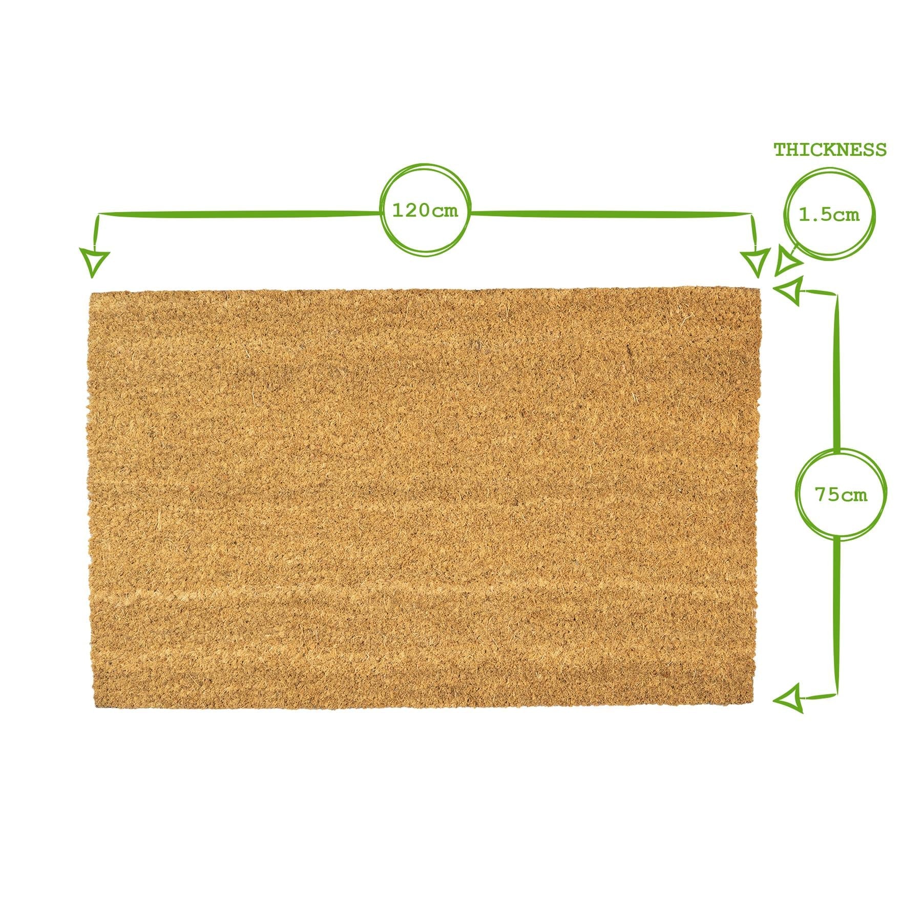 Coir Door Mat - 120cm x 75cm - Classic