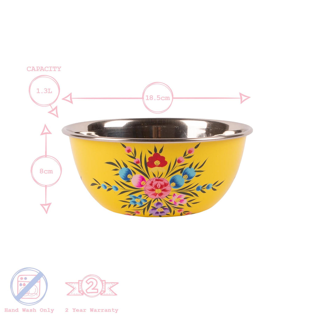 Pansy Hand-Painted Picnic Bowl Set - 3 Sizes