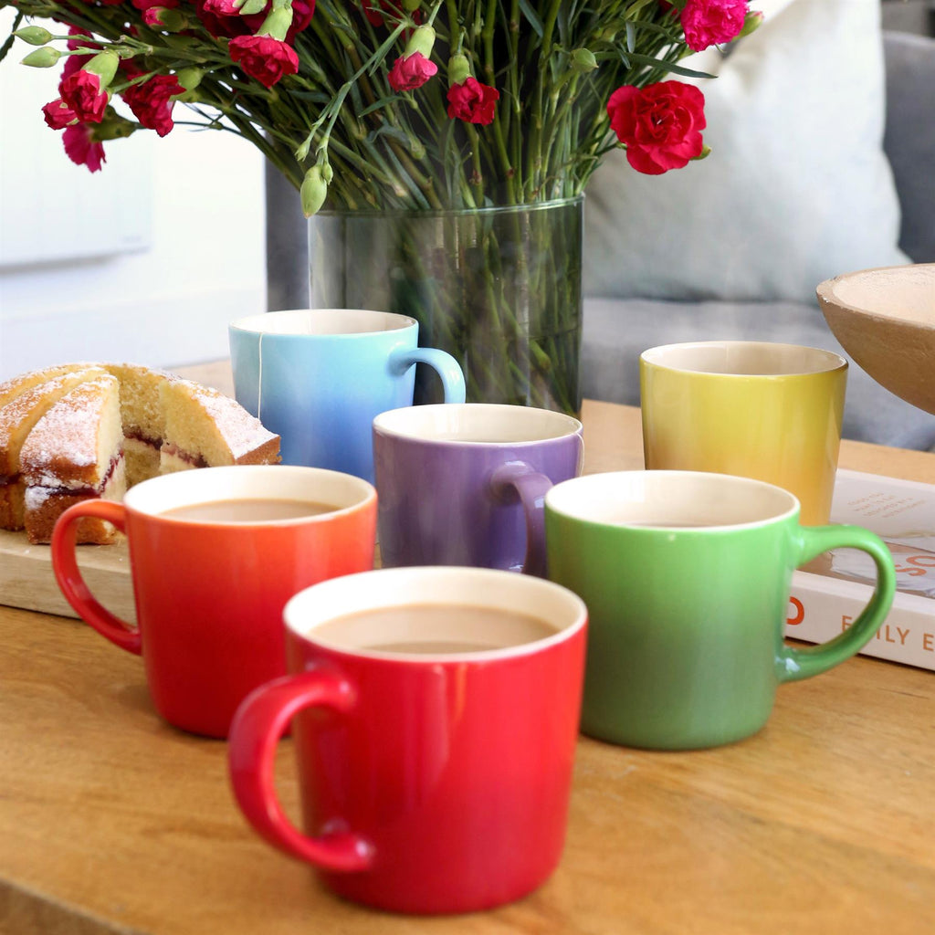 330ml New Bone China Ombre Mugs - Pack of 6