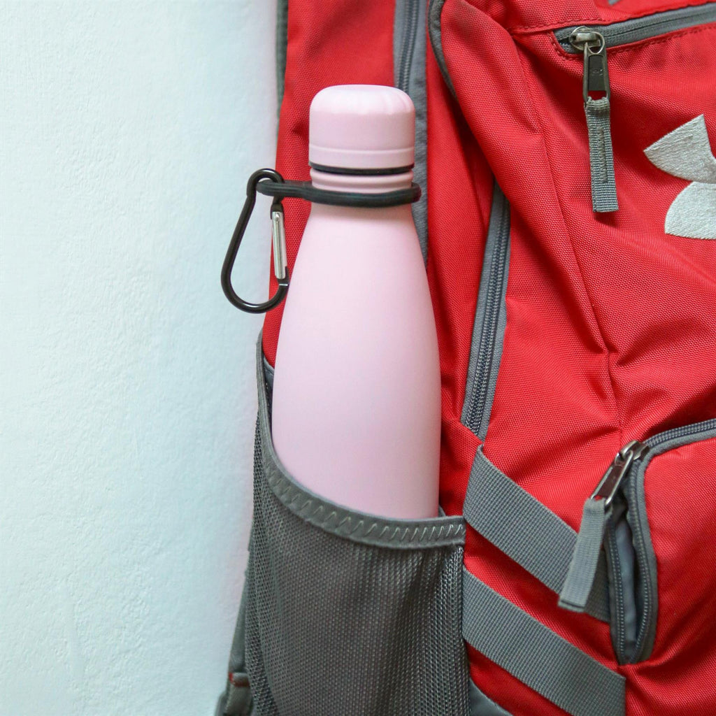 Stainless Steel Water Bottle with Carabiner Clip - 500ml