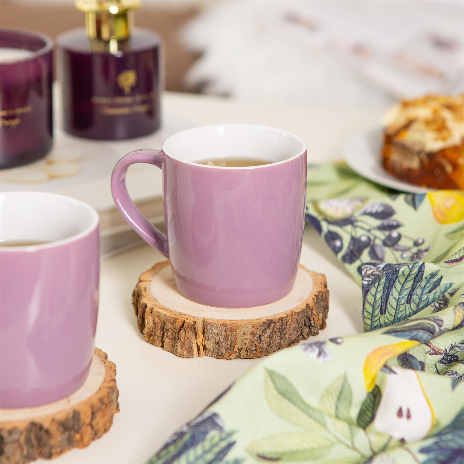 350ml Coloured Coffee Mugs - Pack of 4