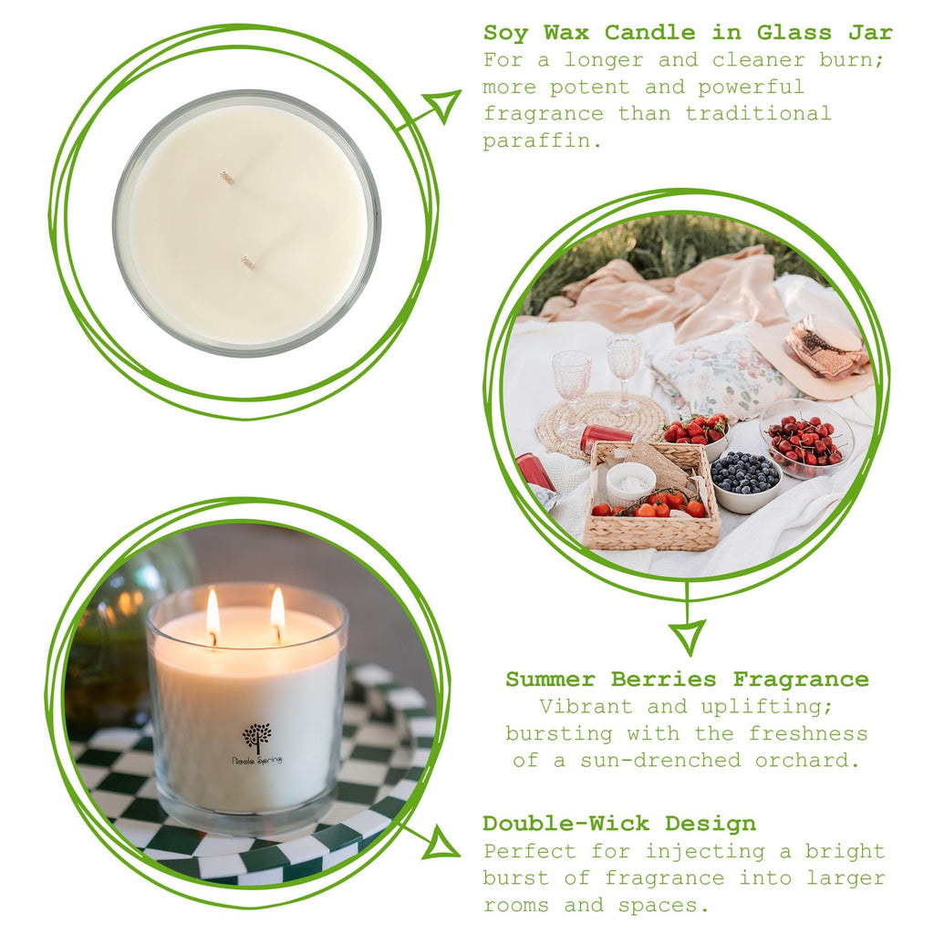 Soy Wax Scented Candle - 400g - Summer Berries