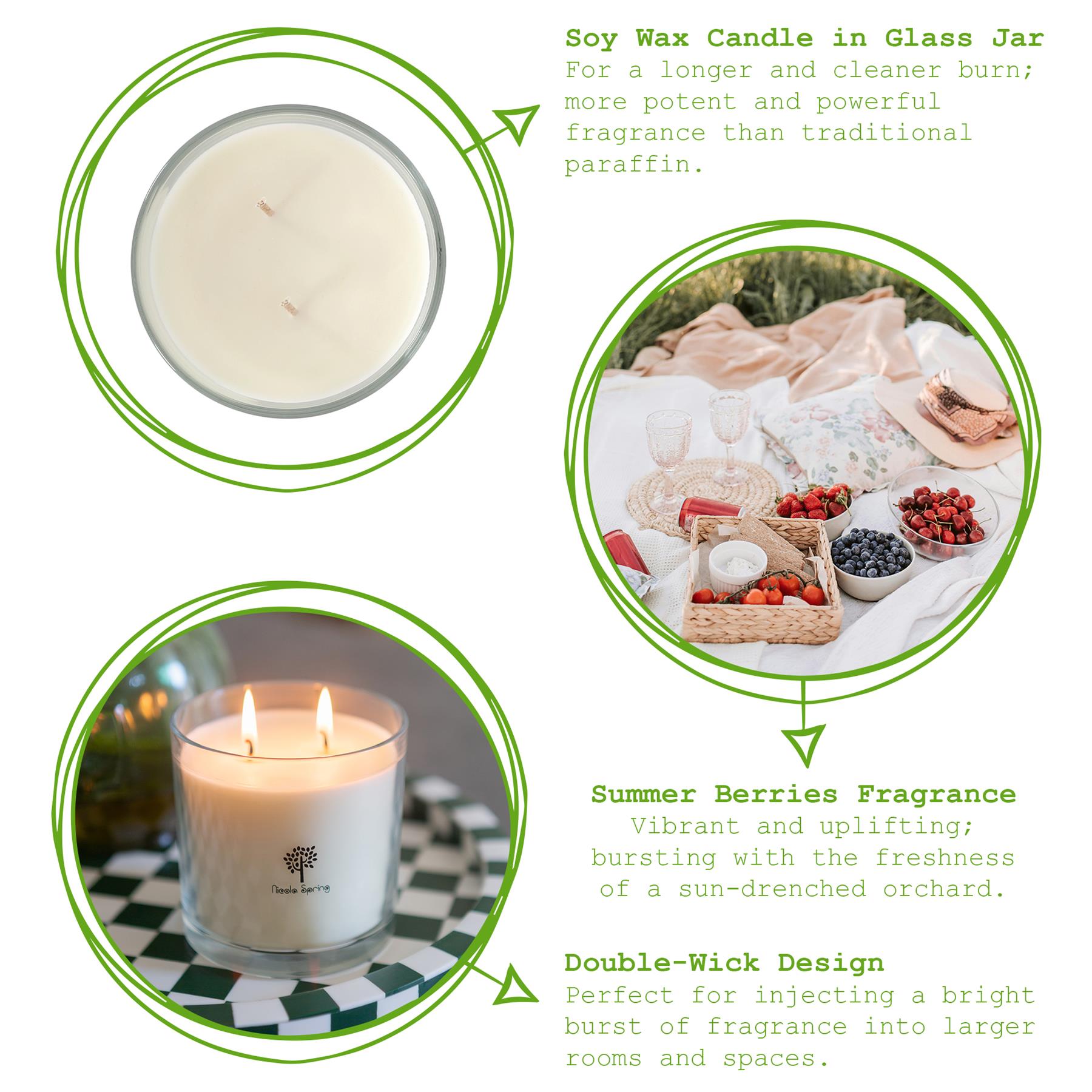 Soy Wax Scented Candle - 400g - Summer Berries