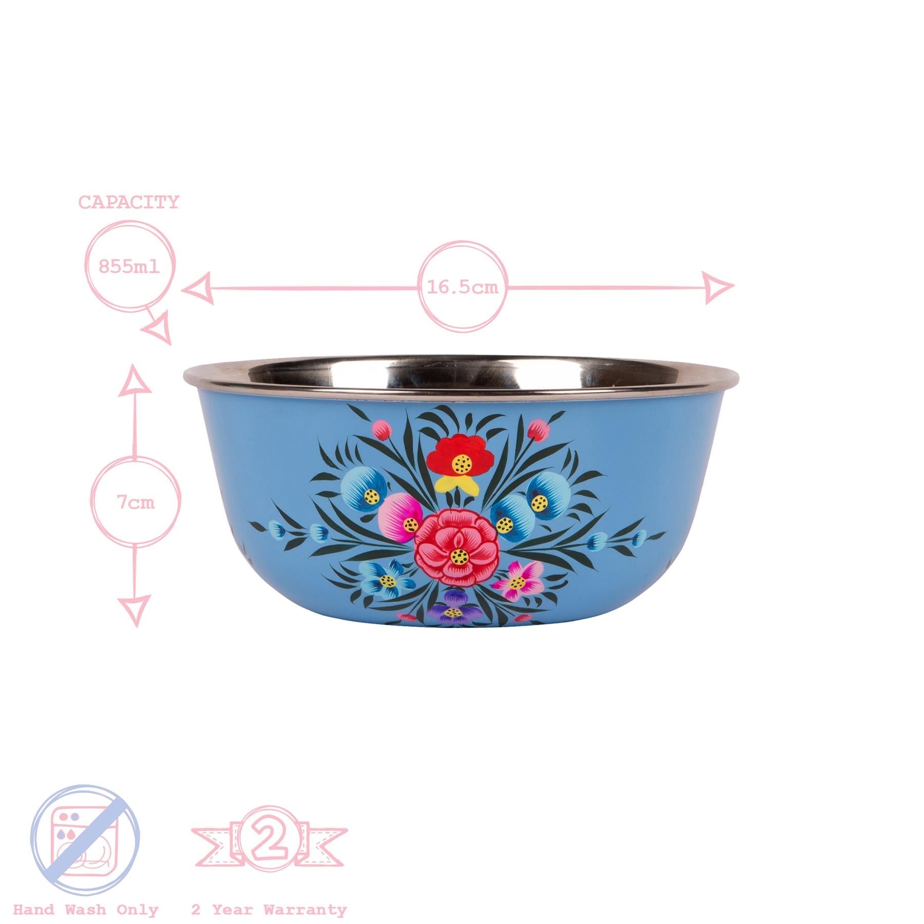 Pansy Hand-Painted Picnic Cereal Bowl - 16.5cm