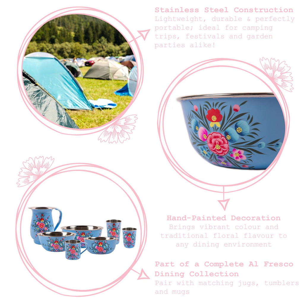 Pansy Hand-Painted Picnic Bowl Set - 3 Sizes