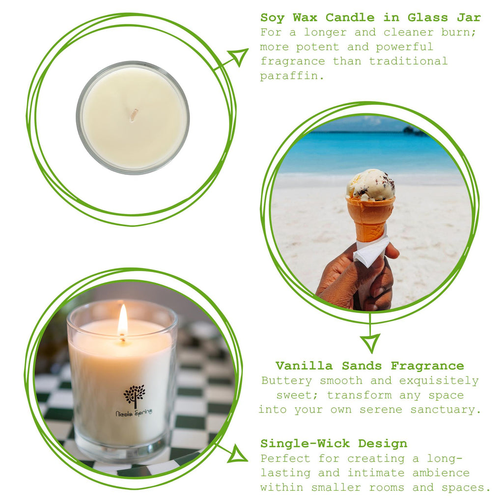 Soy Wax Scented Candle - 160g - Vanilla Sands