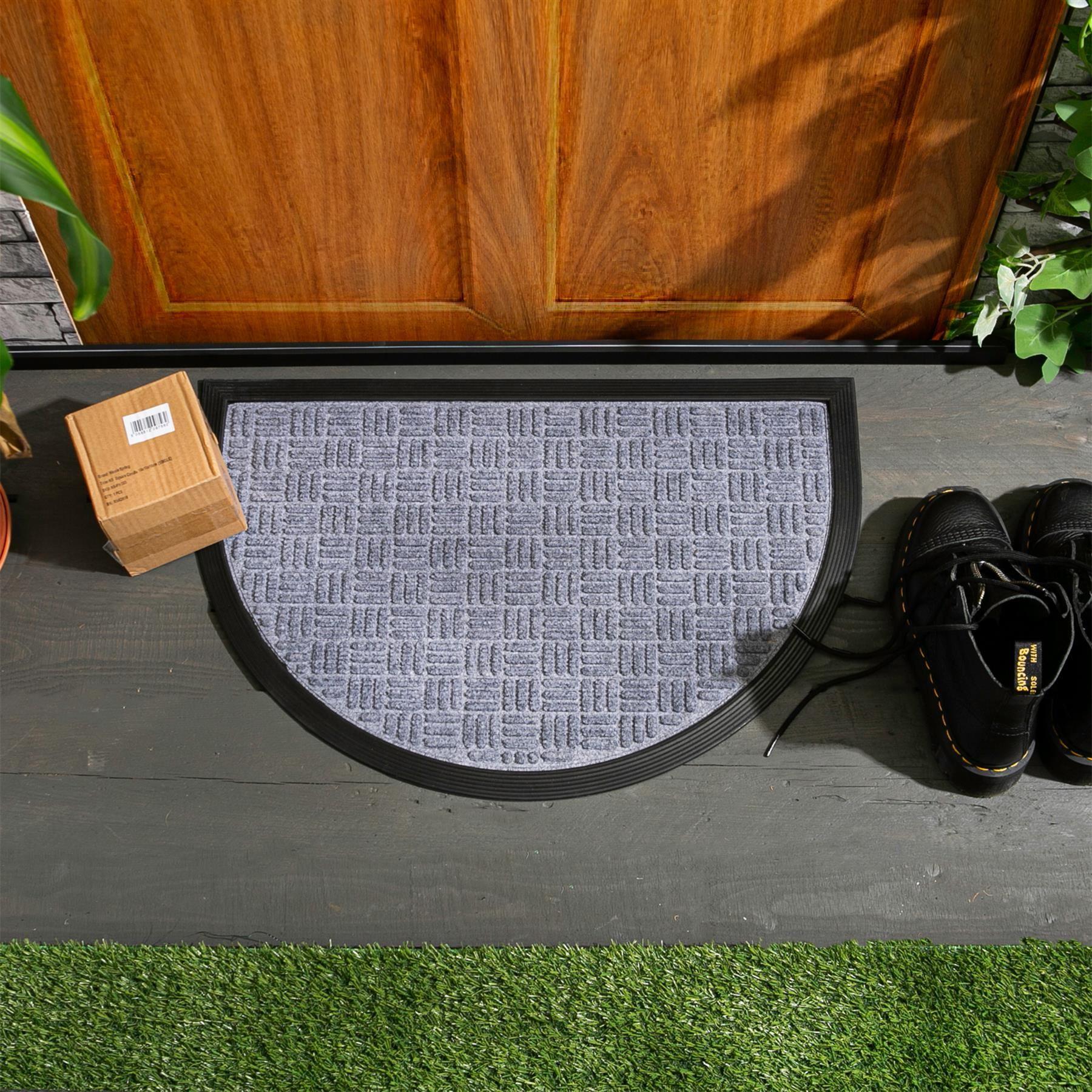 Heavy-Duty Half-Moon Door Mat - 90cm x 60cm