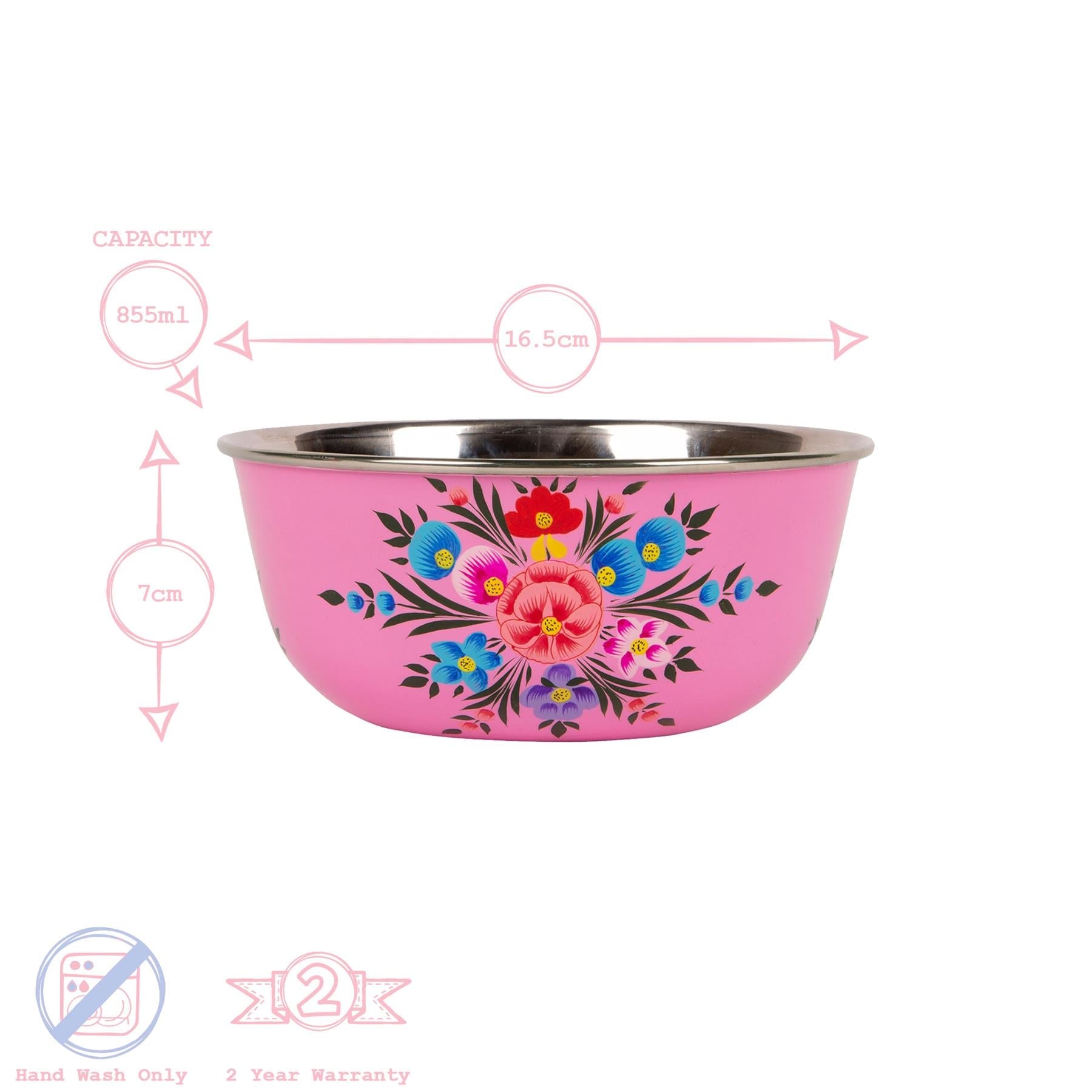 Pansy Hand-Painted Picnic Cereal Bowl - 16.5cm