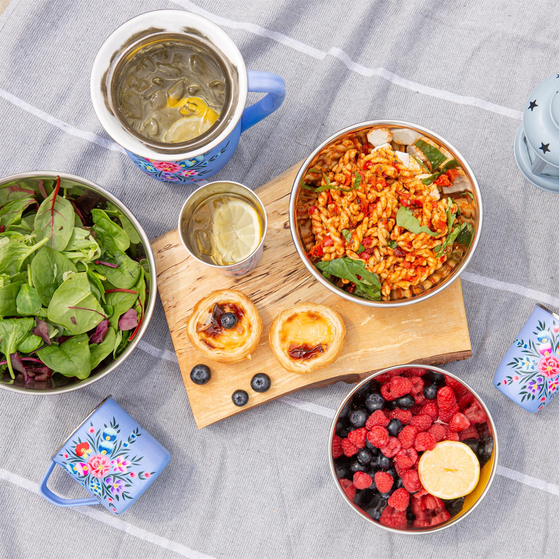 Pansy Hand-Painted Picnic Cereal Bowls - 16.5cm - Pack of Six