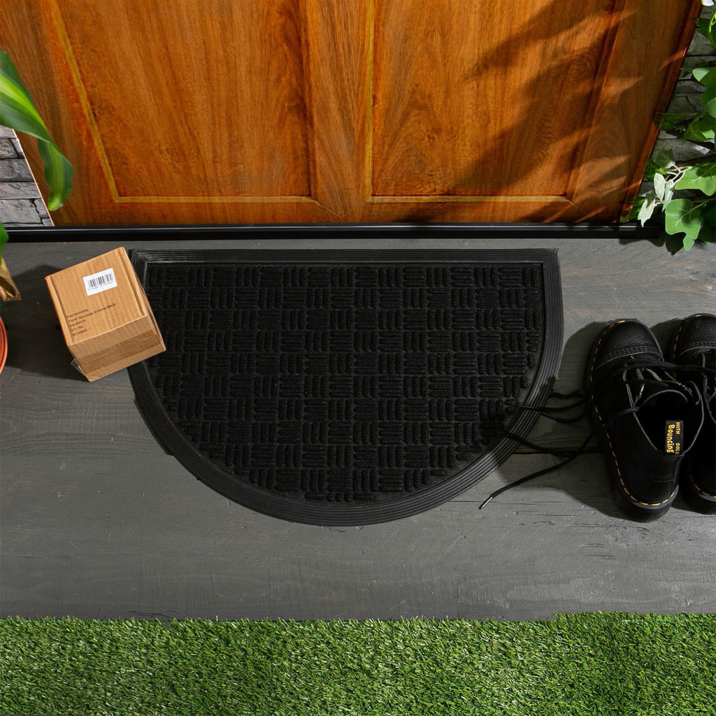 Heavy-Duty Half-Moon Door Mat - 90cm x 60cm