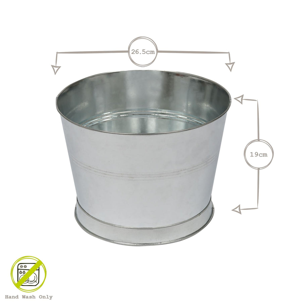 Handmade Galvanized Iron Ice Bucket - 26.5cm