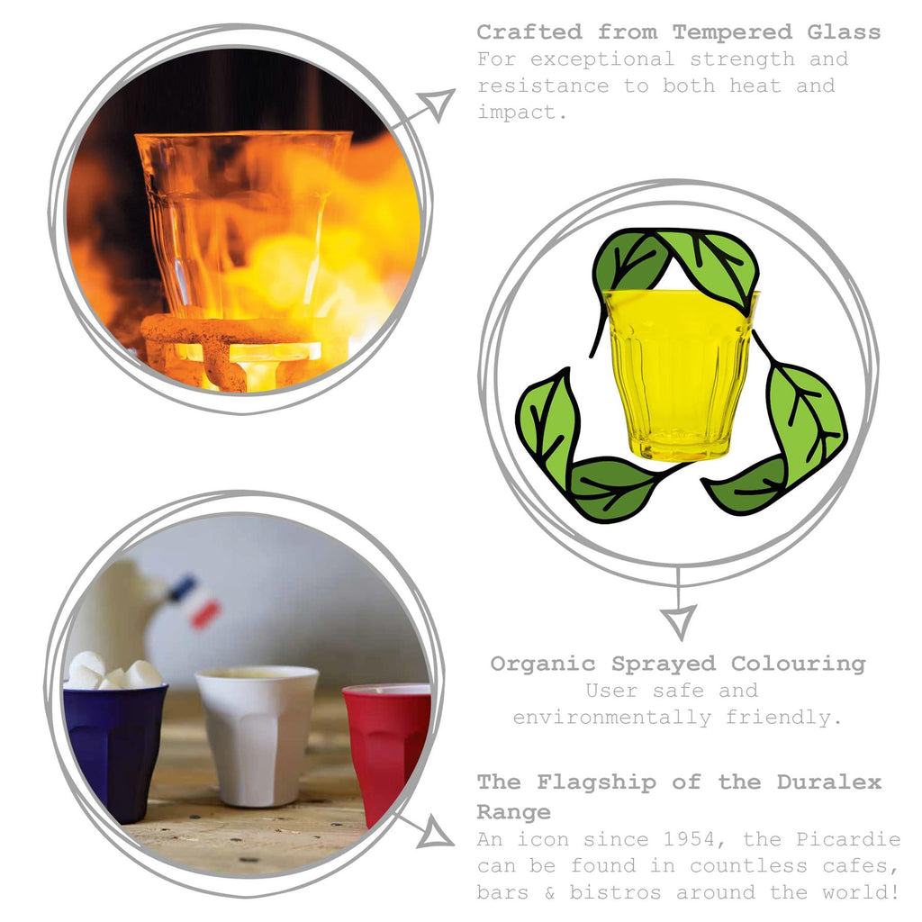 250ml Picardie Glass Tumblers - Pack of Four