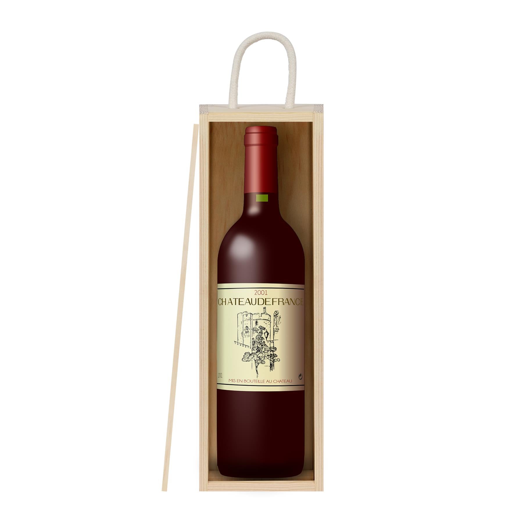 Single Bottle Wooden Wine Box