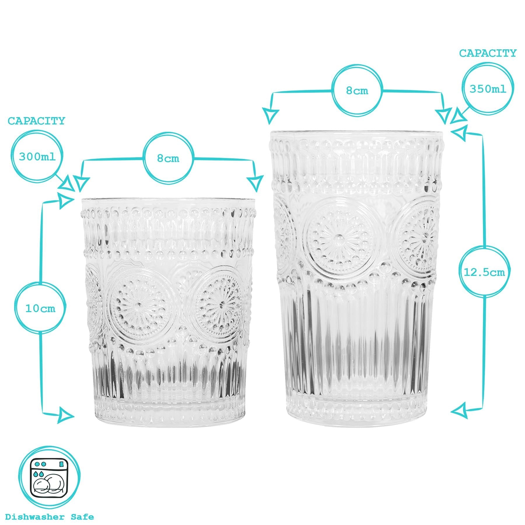 12pc Amore Glass Tumbler Set