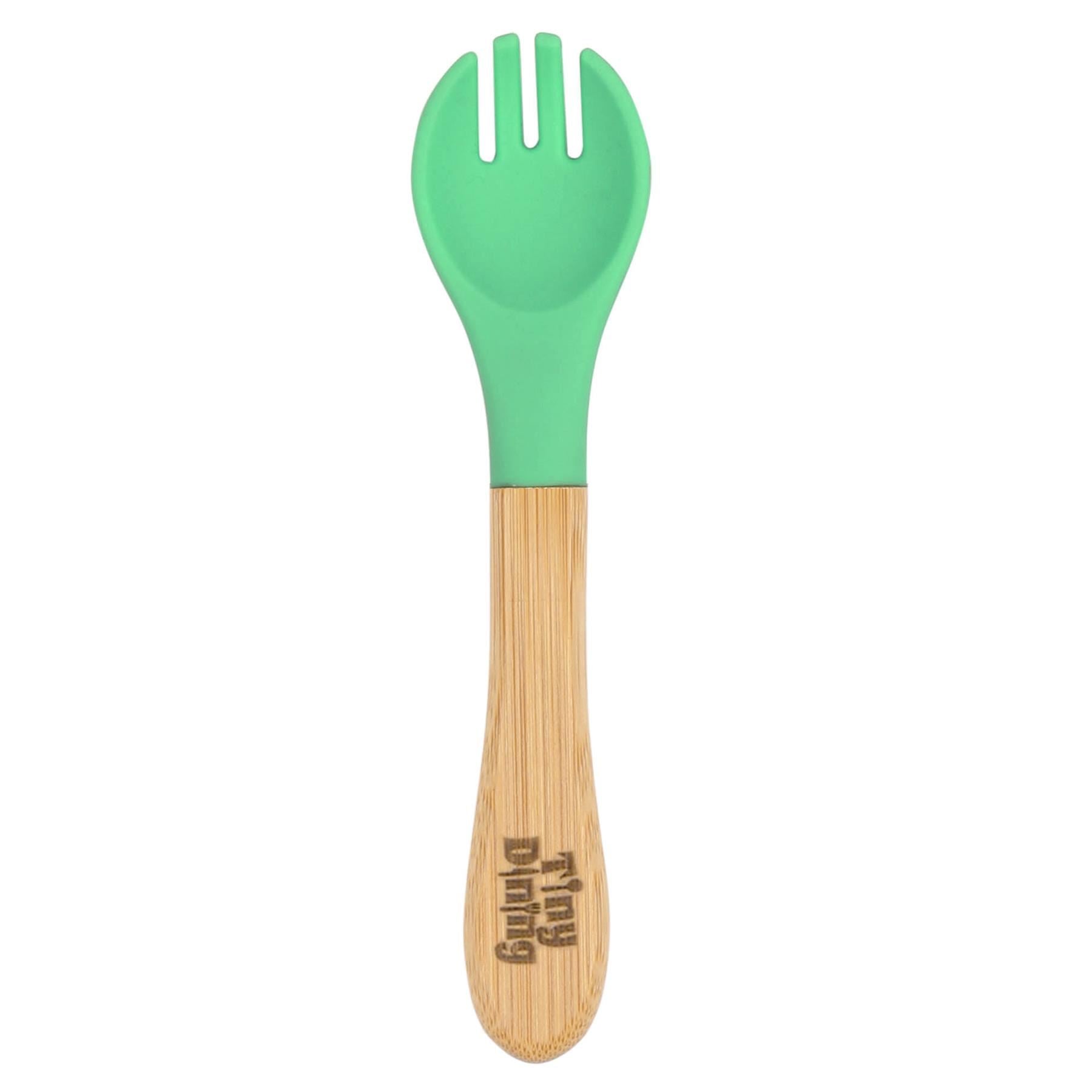 Bamboo Baby Weaning Fork with Silicone Tip