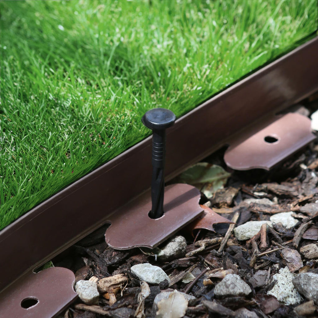 Flexible Plastic Lawn & Path Edging - 10m x 4cm