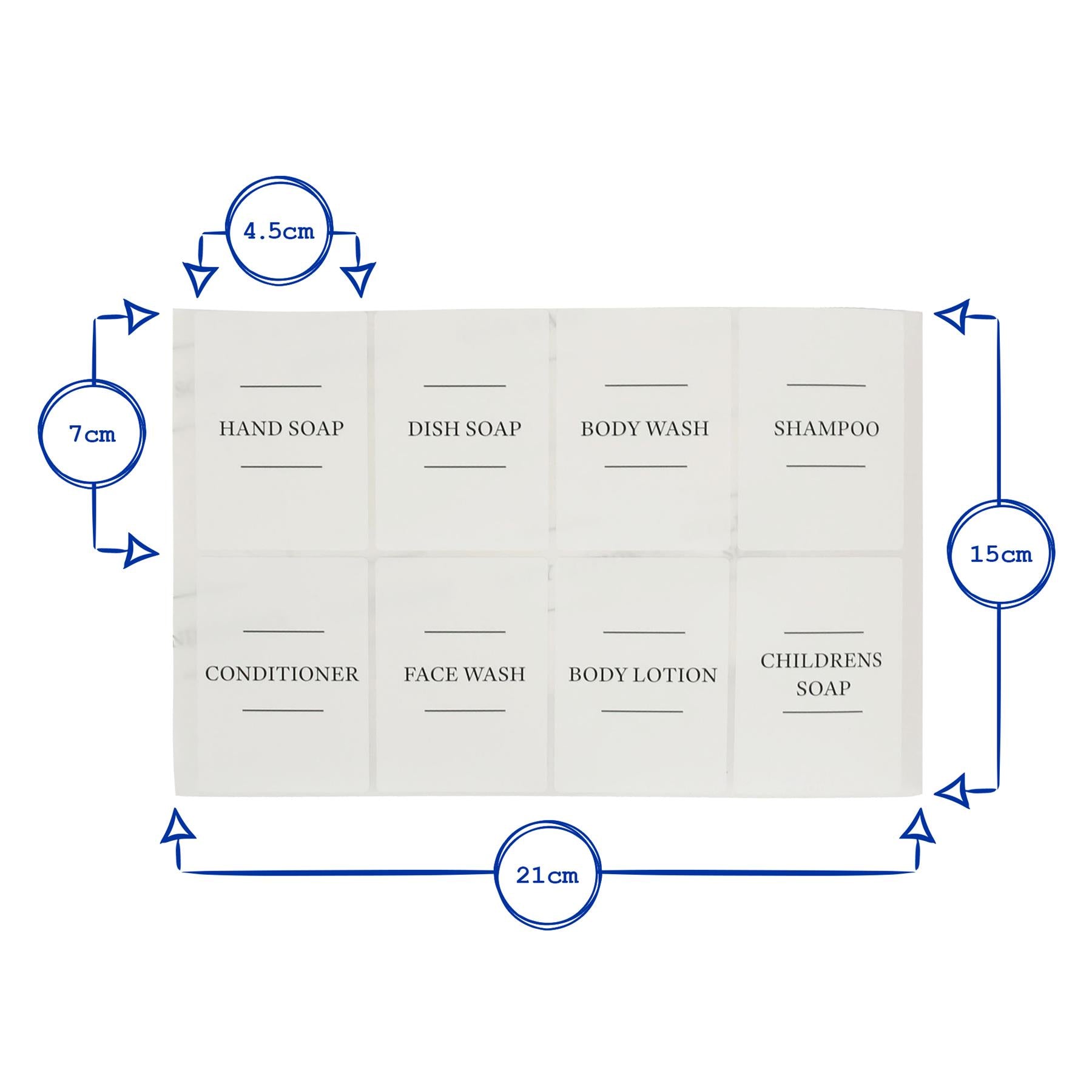 24pc Soap Dispenser Labels Set - Pack of 3
