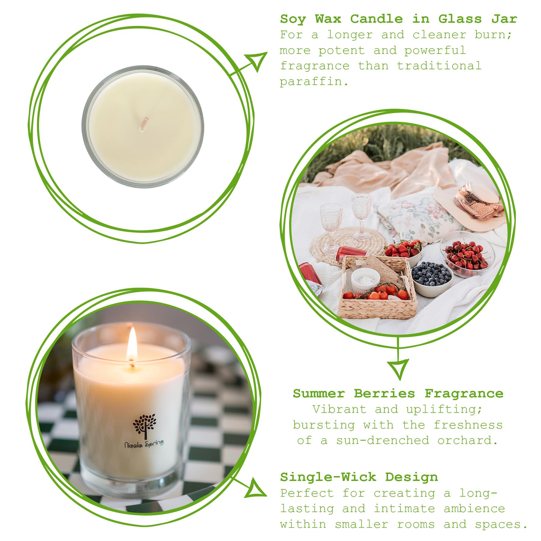 Soy Wax Scented Candle - 160g - Summer Berries