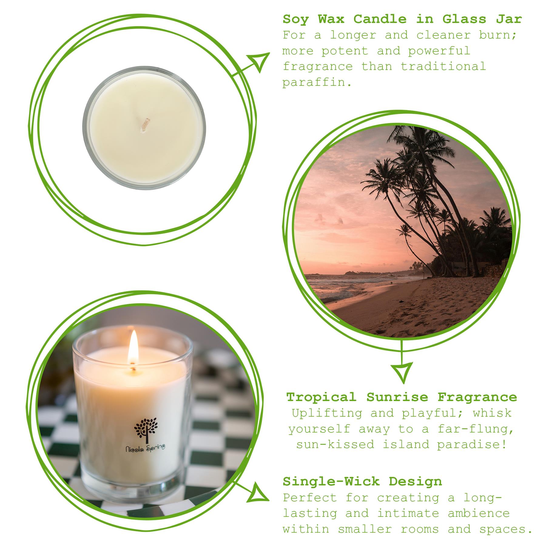 Soy Wax Scented Candle - 160g - Tropical Sunrise