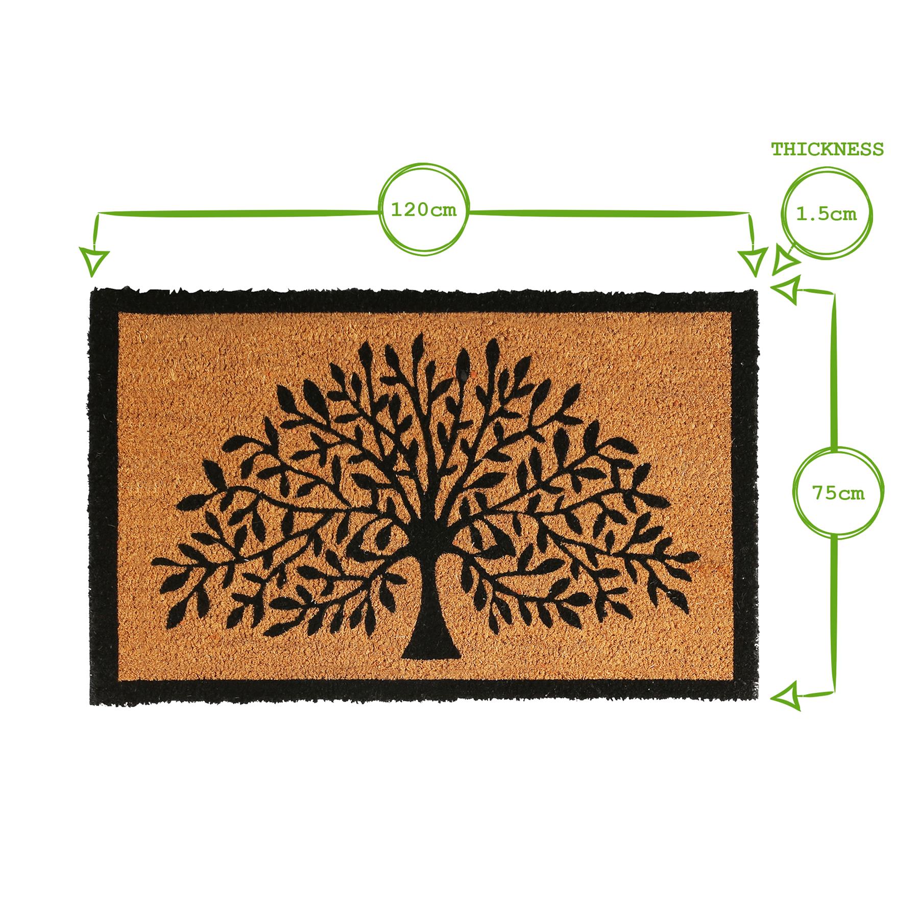 Coir Door Mat - 120cm x 75cm - Tree of Life