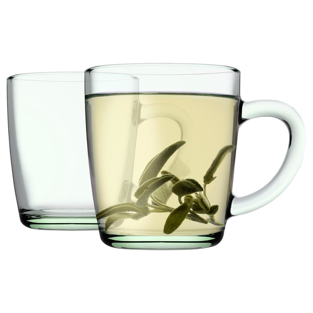 340ml Aware Basic Recycled Glass Mugs - Green - Pack of 2