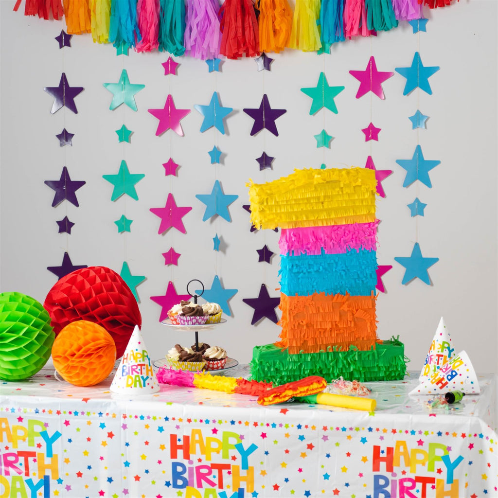Number 1 Pop-Out Pinata with Stick & Blindfold - Multi Stick