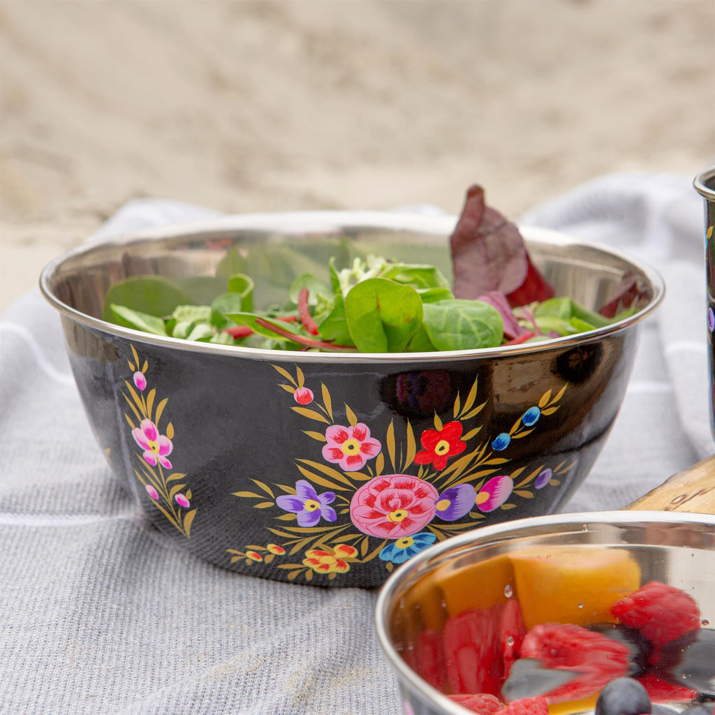 Pansy Hand-Painted Picnic Bowl Set - 3 Sizes