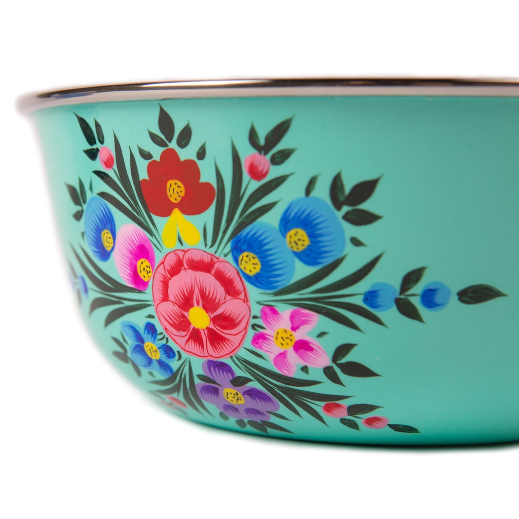 Pansy Hand-Painted Picnic Snack Bowl - 14.5cm