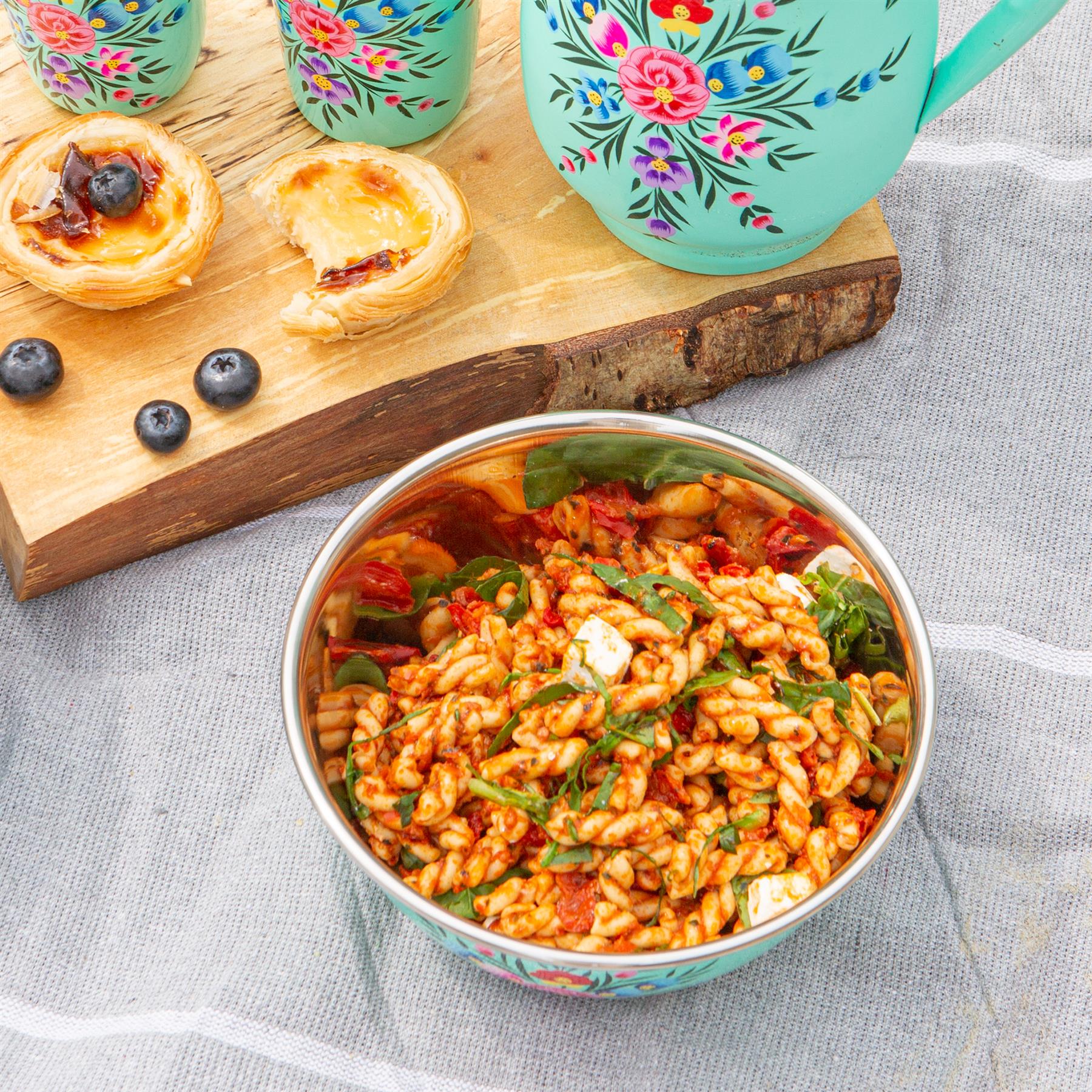 Pansy Hand-Painted Picnic Pasta Bowl - 18.5cm