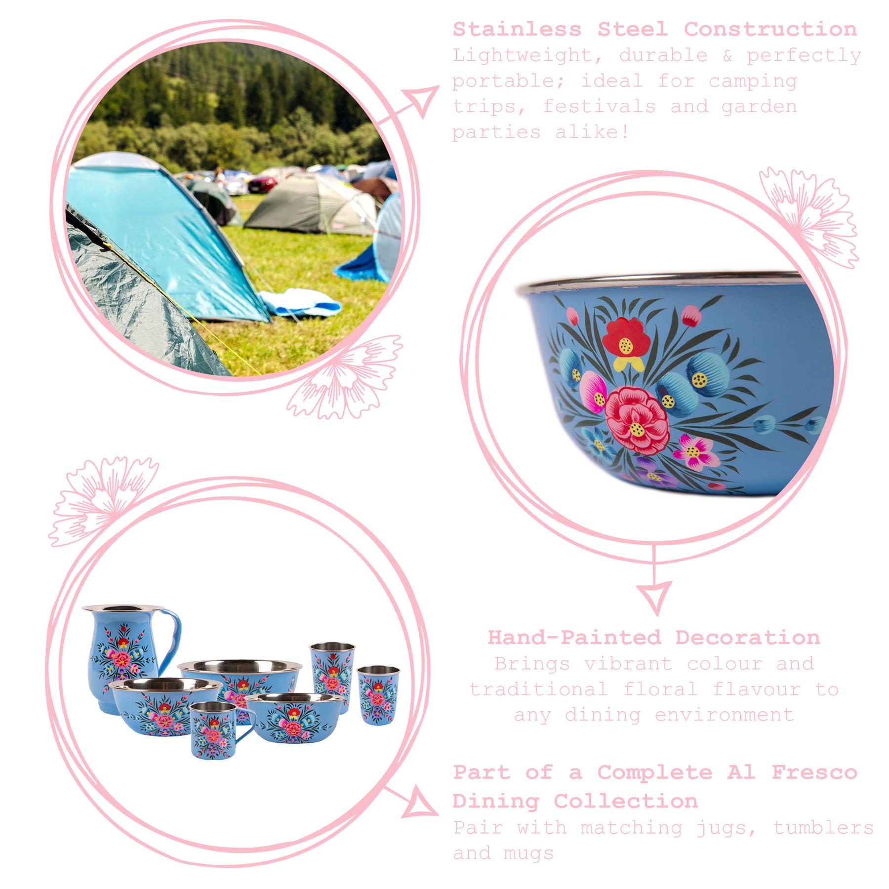 Pansy Hand-Painted Picnic Bowl Set - 3 Sizes