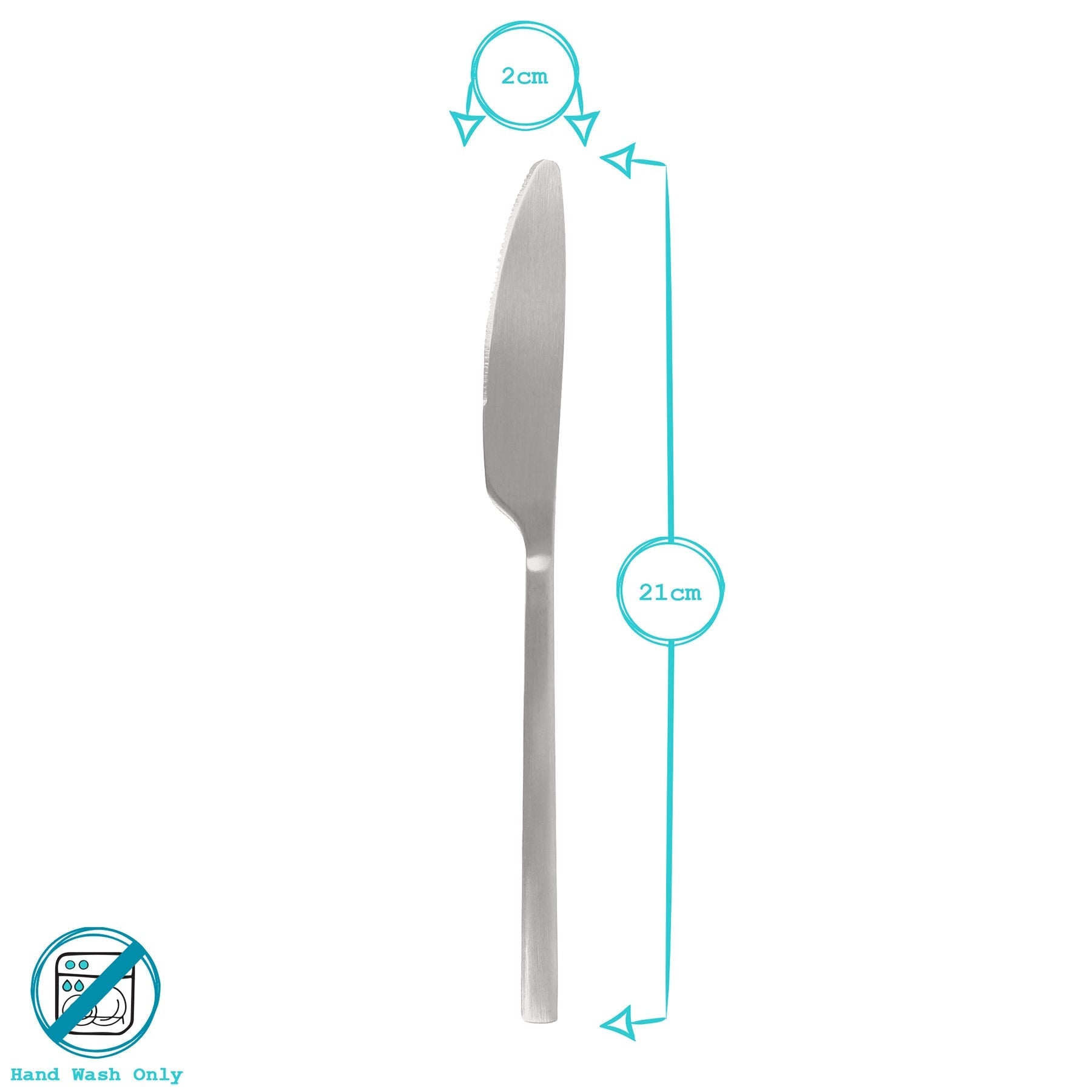 Stainless Steel Dinner Knives - 21cm - Pack of Four